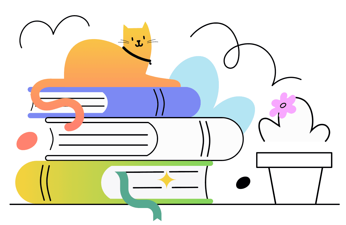 cat-on-books